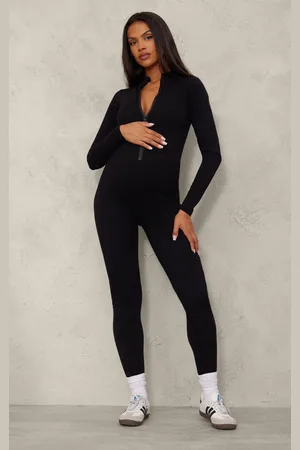 PRETTYLITTLETHING Maternity Contour Sculpt Long Sleeve Jumpsuit