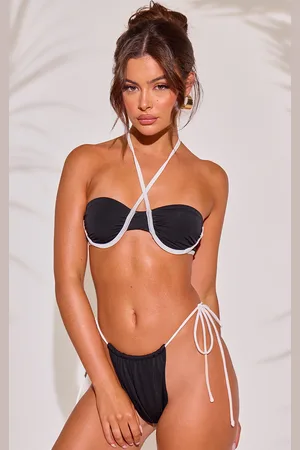 PRETTYLITTLETHING Contrast Binding Underwired Bikini Top