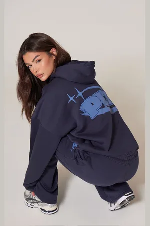 PRETTYLITTLETHING Oversized Puff Print Hoodie