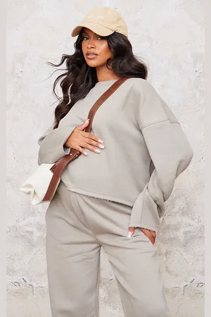 PRETTYLITTLETHING Maternity Cropped Fleeceback Sweatshirt