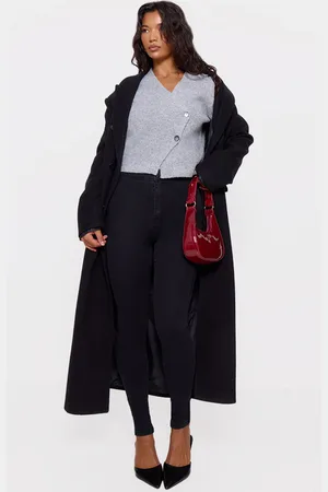 PRETTYLITTLETHING Black Disco Skinny Jeans