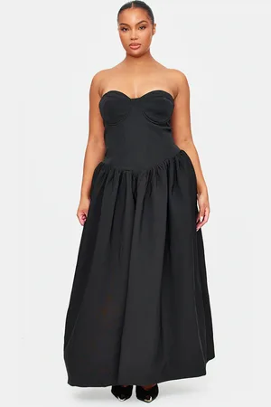 PRETTYLITTLETHING Plus Premium Underwired Corset Maxi Dress