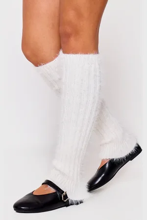 PRETTYLITTLETHING Eyelash Knit Rib Leg Warmers