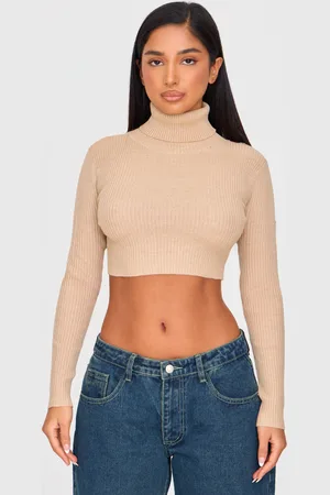 PRETTYLITTLETHING Petite Basic Knit Roll Neck Jumper