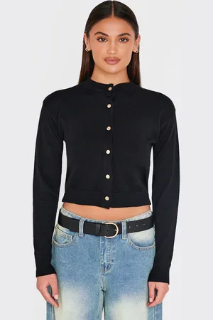 PRETTYLITTLETHING Basic Knit Cropped Cardigan