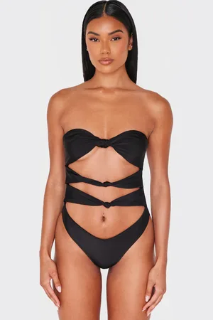 PRETTYLITTLETHING Cut Out Knot Swimsuit