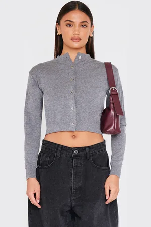 PRETTYLITTLETHING Basic Knit Cropped Cardigan
