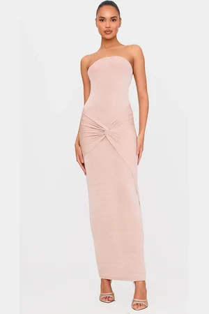 PRETTYLITTLETHING Sheer Diamante Midaxi Dress