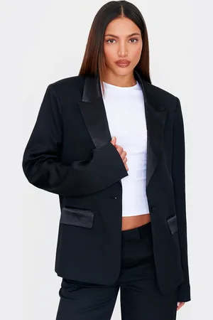 PRETTYLITTLETHING Tall Tuxedo Oversized Blazer