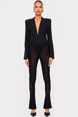 PRETTYLITTLETHING Woven Binding Detail Tailored Jumpsuit