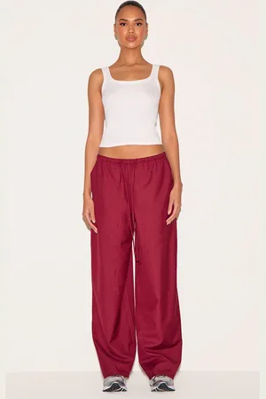 PRETTYLITTLETHING Woven Drawstring Low Rise Relaxed Pants