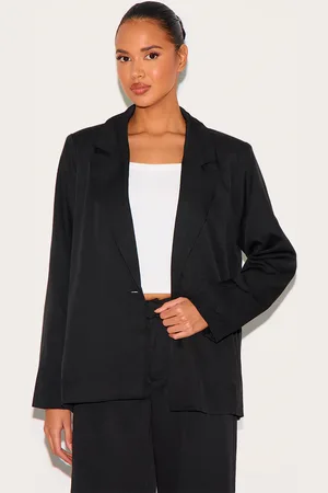 PRETTYLITTLETHING Oversized Woven Suit Jacket