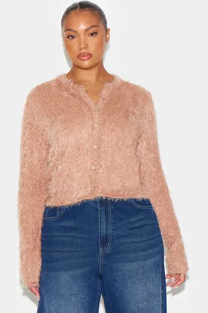 PRETTYLITTLETHING Plus Eyelash Knit Cardigan