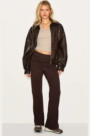 PRETTYLITTLETHING Foldover Flared Leggings