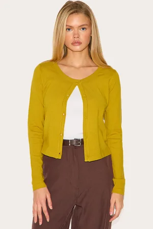 PRETTYLITTLETHING Basic Fine Knit Button Up Cardigan
