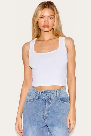 PRETTYLITTLETHING Rib Scoop Neck Vest