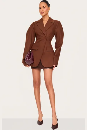 PRETTYLITTLETHING Drop Shoulder Cinch Waist Extreme Oversized Blazer