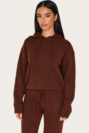 PRETTYLITTLETHING Petite Knitted Hoodie