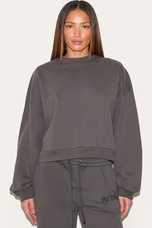 PRETTYLITTLETHING Tall Premium Studio Print Boxy Sweatshirt