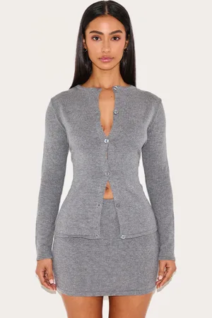 PRETTYLITTLETHING Petite Fine Knitted Longline Cardigan