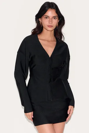PRETTYLITTLETHING Knitted Tailored Hook And Eye Cardigan