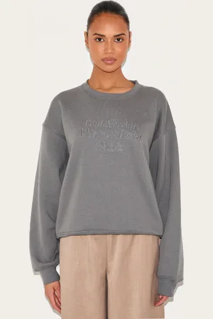 PRETTYLITTLETHING Embroidered Boxy Sweatshirt