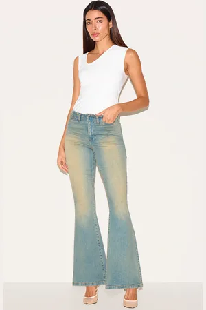 PRETTYLITTLETHING Vintage Low Rise Invisible Waistband Stretch Flares