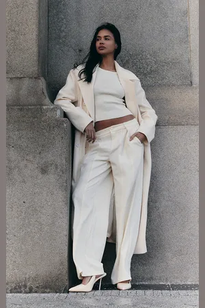 PRETTYLITTLETHING Wool Look Double Breasted Oversized Maxi Coat