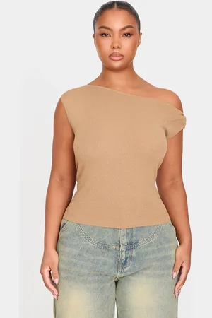 PRETTYLITTLETHING Plus Fine Knit Twist Neck Vest Top