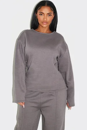 PRETTYLITTLETHING Shape Cinched Waist Cocoon Sleeve Sweatshirt