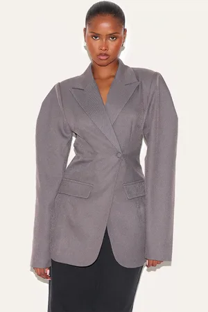 PRETTYLITTLETHING Drop Shoulder Cinch Waist Extreme Oversized Blazer
