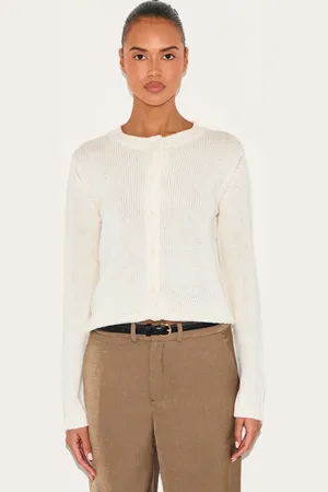 PRETTYLITTLETHING Thick Knit Button Up Cardigan