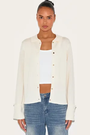 PRETTYLITTLETHING Deep Cuff Button Cardigan
