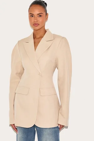 PRETTYLITTLETHING Drop Shoulder Cinch Waist Extreme Oversized Blazer