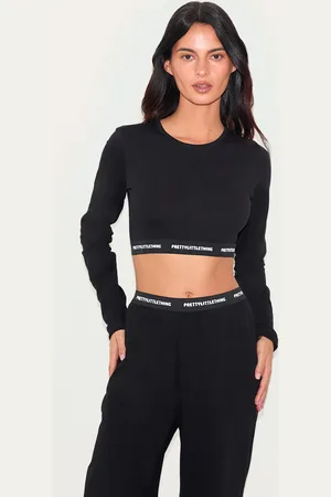 PRETTYLITTLETHING Tape Long Sleeve PJ Top