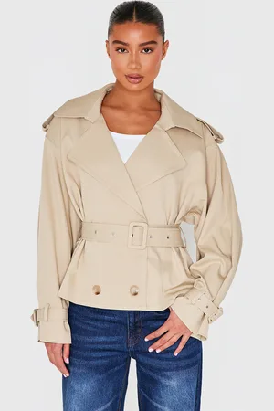 PRETTYLITTLETHING Classic Grazer Length Trench Coat
