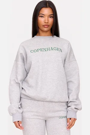 PRETTYLITTLETHING Oversized Copenhagen Embroidered Sweatshirt