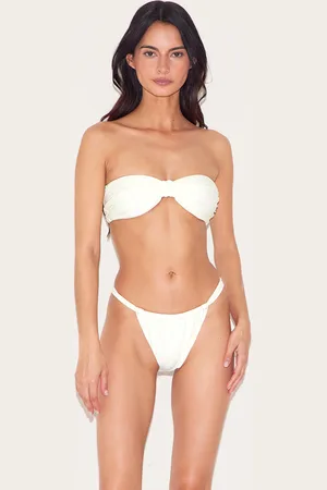 PRETTYLITTLETHING Knot Front Bandeau Bikini Top