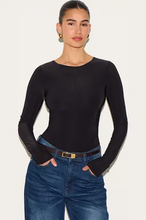 PRETTYLITTLETHING Basic Slinky Long Sleeve Bodysuit