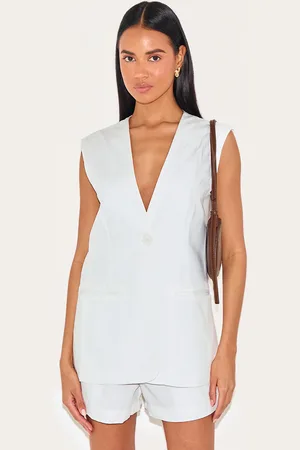 PRETTYLITTLETHING Premium Tailored Woven Longline Waistcoat