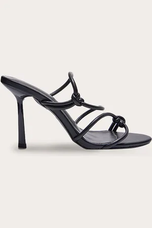 PRETTYLITTLETHING PU Round Toe Heeled Mules