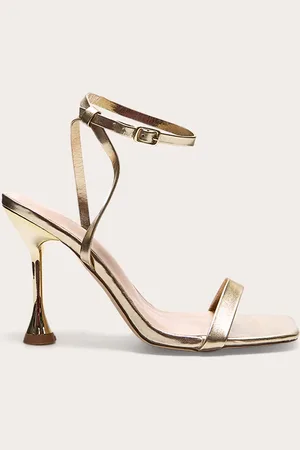 PRETTYLITTLETHING Wide Fit Pu Square Toe Ankle Buckle Heeled Sandals