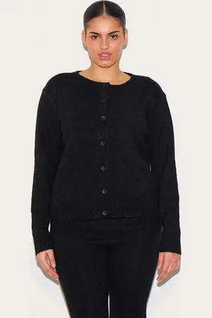 PRETTYLITTLETHING Plus Melange Soft Knit Basic Button Up Cardigan