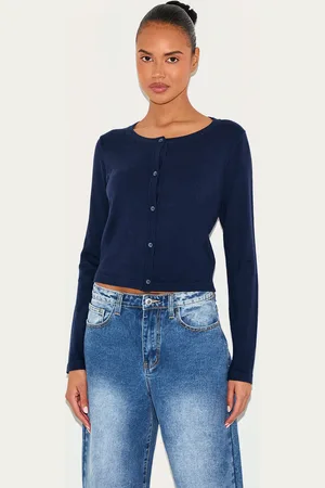 PRETTYLITTLETHING Fine Knit Button Up Cardigan