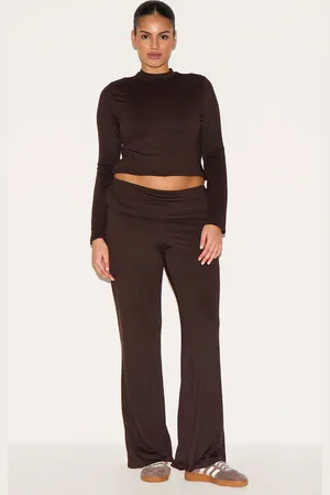 PRETTYLITTLETHING Plus Foldover Soft Touch Pants