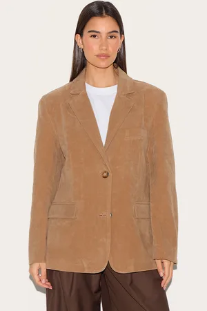 PRETTYLITTLETHING Faux Suede Longline Blazer