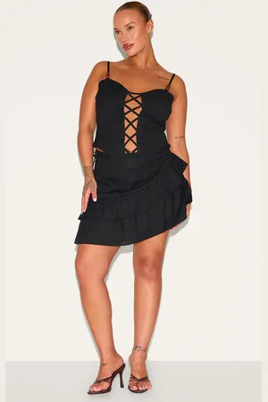 PRETTYLITTLETHING Plus Frill Detail Ruffle Mini Skirt