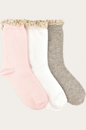 PRETTYLITTLETHING Tonal Frill Pack Of 3 Socks
