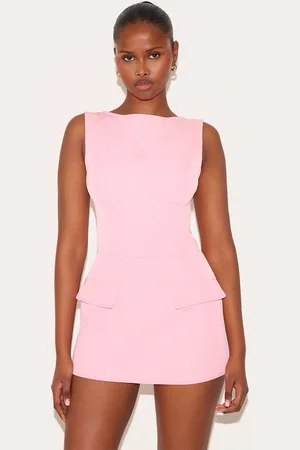 PRETTYLITTLETHING Woven Pocket Detail Sleeveless Skort Playsuit