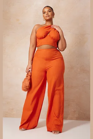 PRETTYLITTLETHING Plus Wide Leg Pants